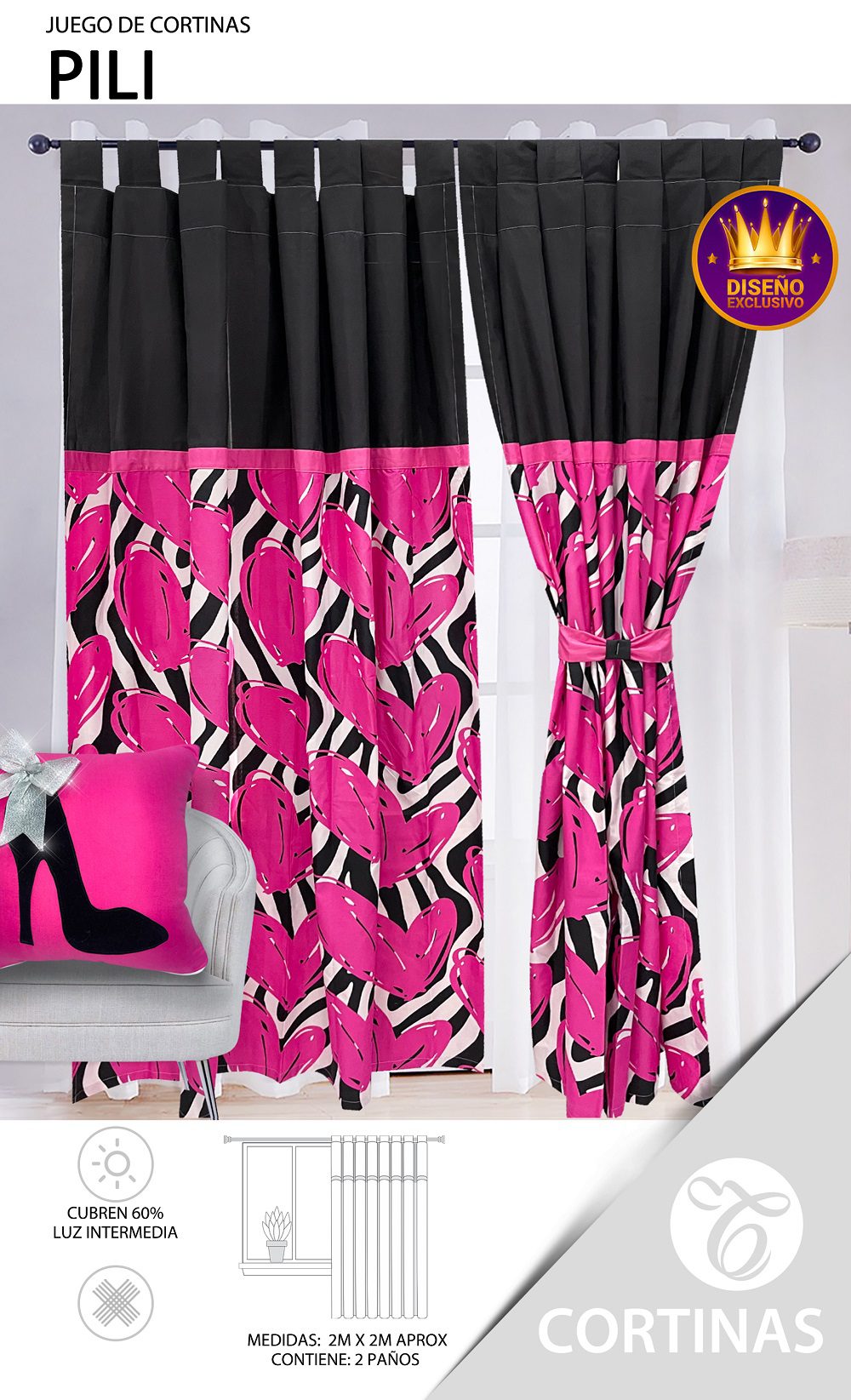 CORTINA PILI Ktex Comodidad Y Confort CORTINA PILI Ktex Comodidad Y Confort